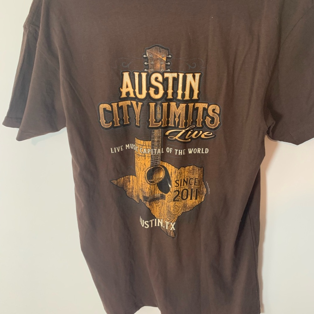 Heritage Austin City Limits Live Brown Tee 2011 innagural design NWT